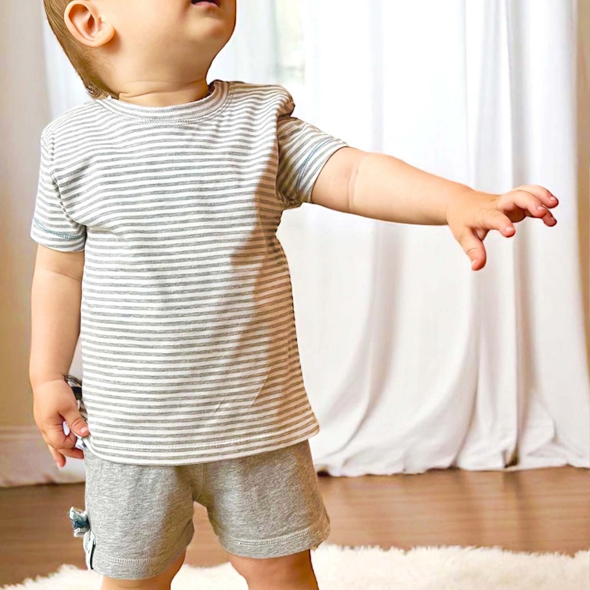 OrganicEra Bio-Baby-Shorts Grau