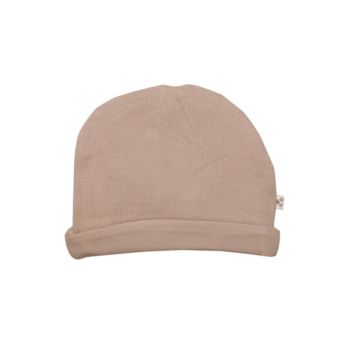 Bio-Baby-Beanie in Taupe | 2×2 Rippstrick aus Bio-Baumwolle | Frogs and Dogs