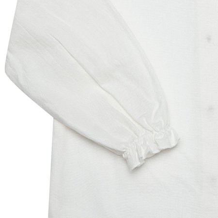 Mädchen Bluse aus Bio-Baumwolle mit Peter Pan Kragen – Weiß