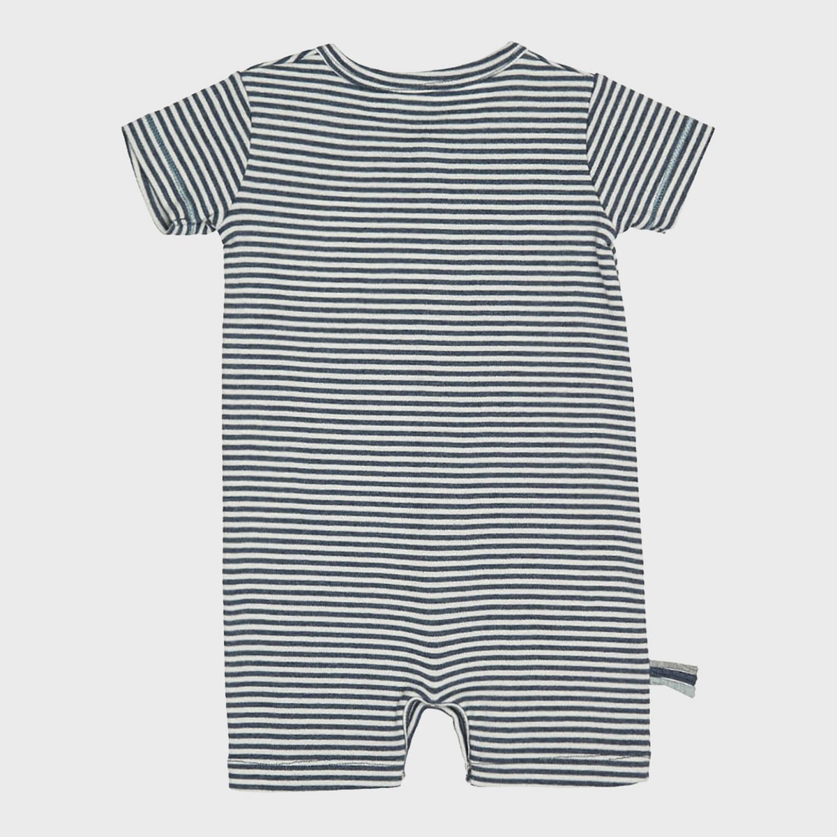Bio-Baby-Strampler Indigo gestreift – weich & elastisch | OrganicEra