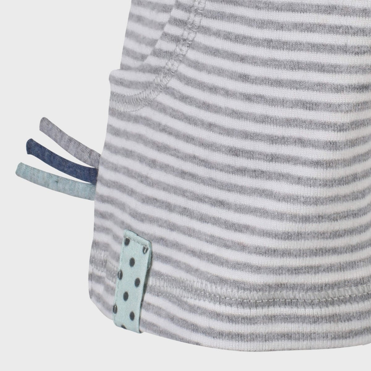 OrganicEra Bio-Baby-Shorts grau gestreift
