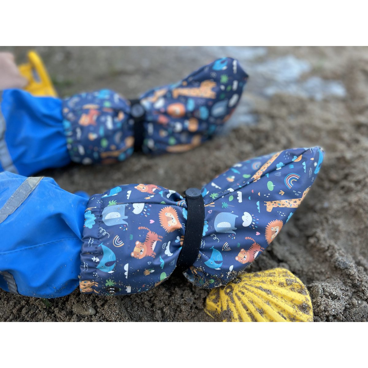 Baby Füßlinge mit Vlies Futter - Dschungel
