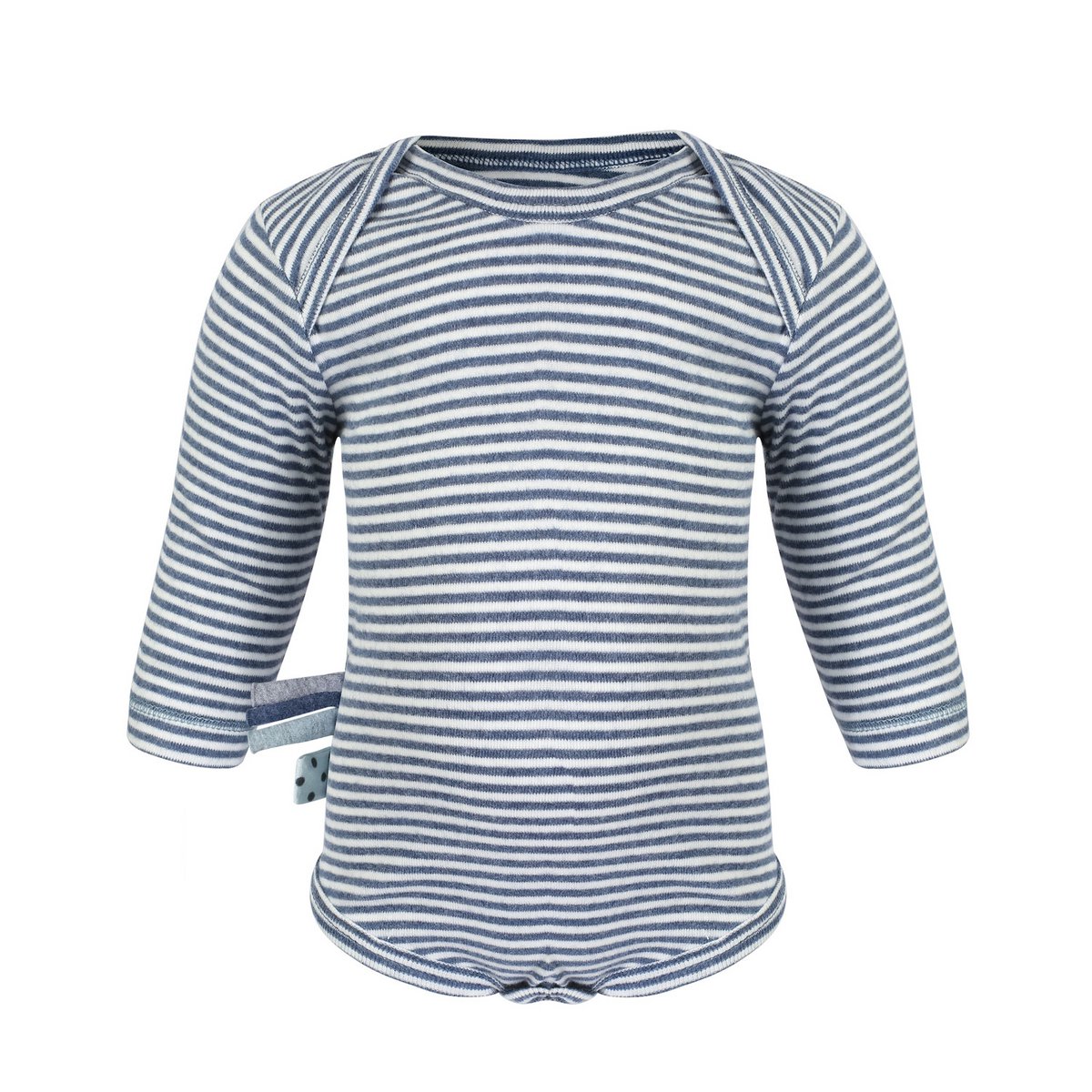 OrganicEra Baby Langarmbody Indigo gestreift | Bio-Baumwolle & GOTS-zertifiziert