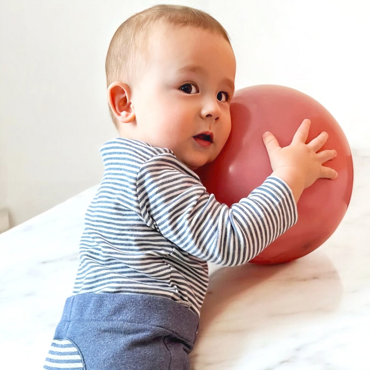 OrganicEra Baby Langarmbody Indigo gestreift | Bio-Baumwolle & GOTS-zertifiziert