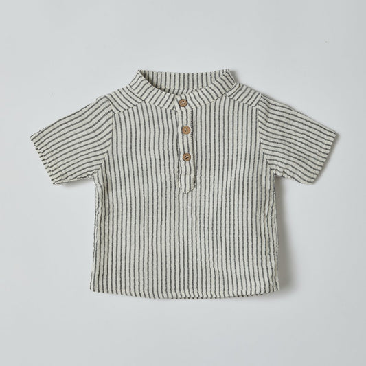 OrganicEra Bio-Musselin-Shirt Grau – Natürlich, stilvoll & hautfreundlich
