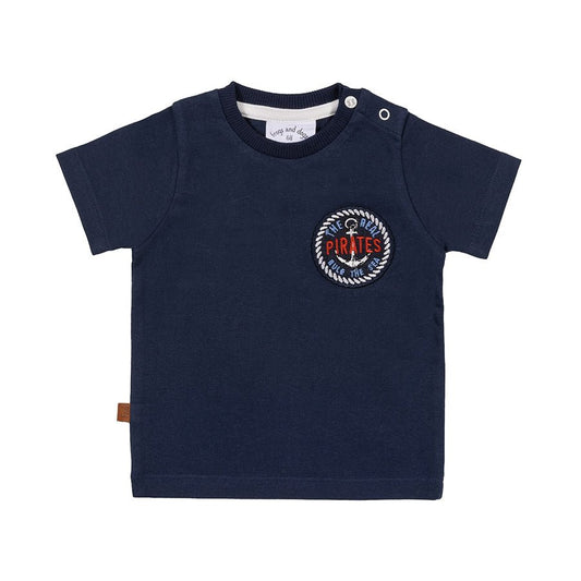 Baby T-Shirt „Echte Piraten“ in Marine | Frogs and Dogs | Baumwollmix
