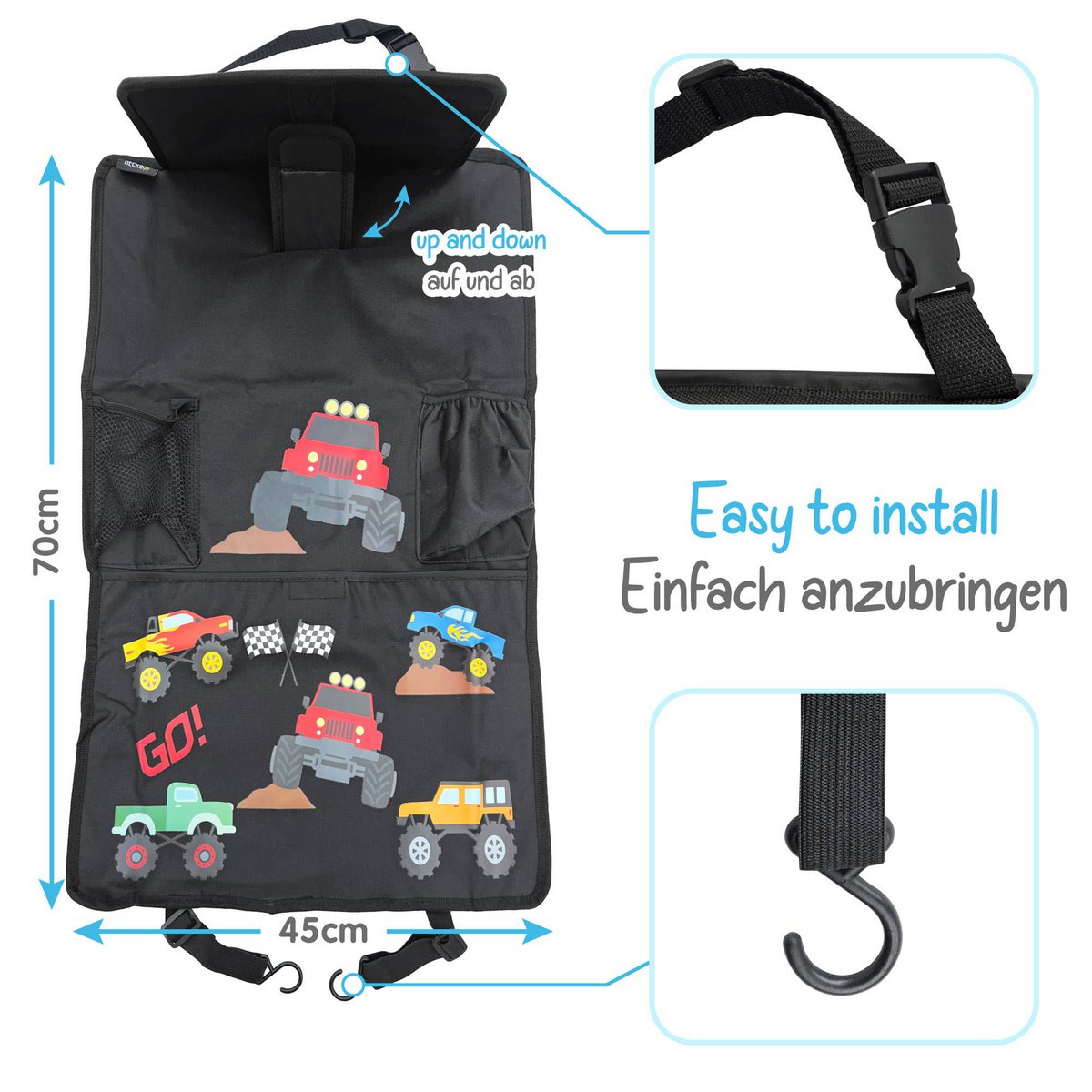 Auto Rücksitz Organizer Monster Truck