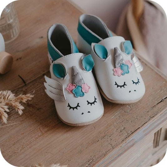 Lauflernschuhe „Einhorn“ – Magische Wildlederschuhe für kleine Träumer