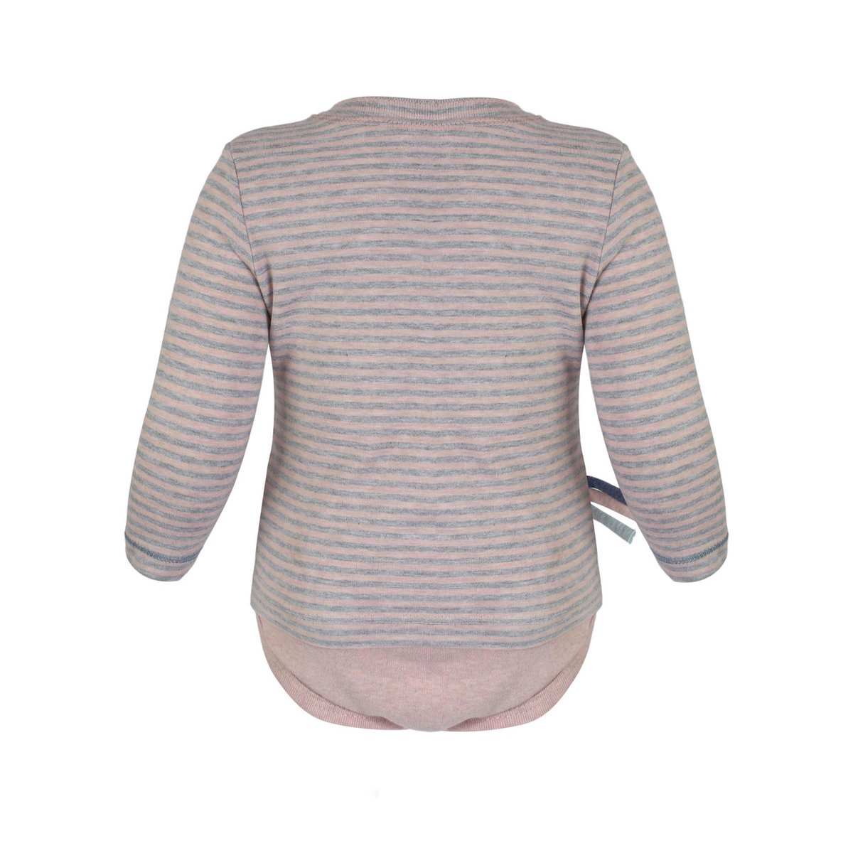 OrganicEra Organic Baby L/S T-Shirt Body, Rose gestreift