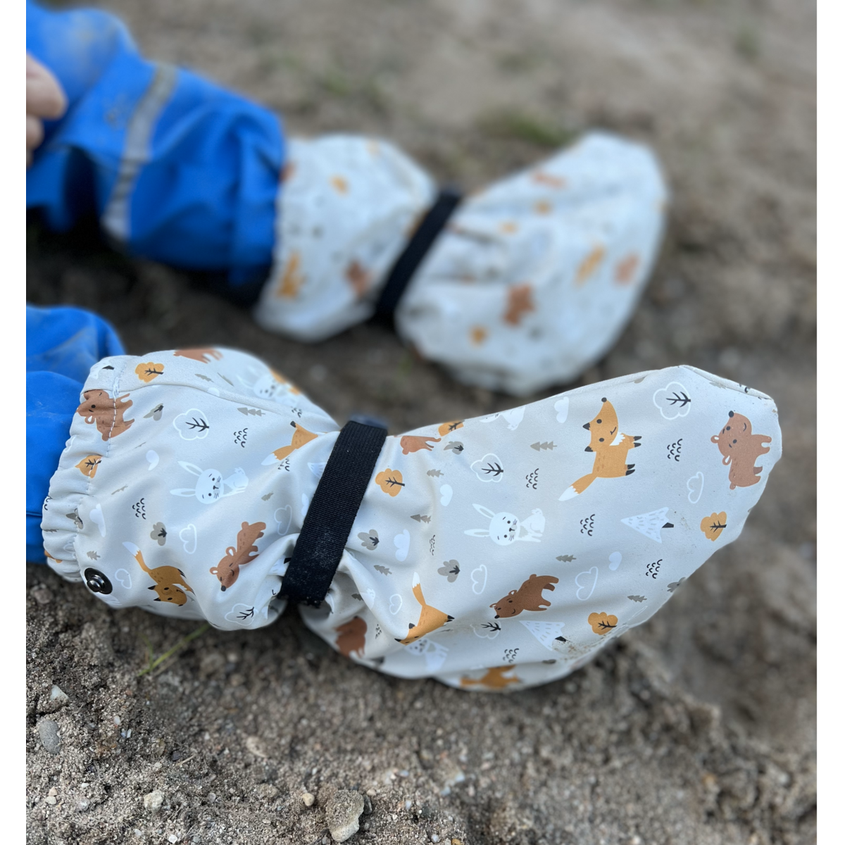Baby Regenfüßlinge mit Vlies Futter - Waldtiere