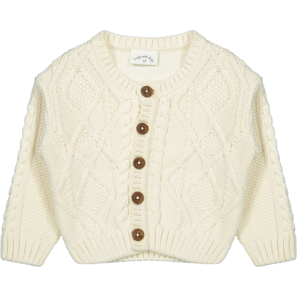 Knitted cable vest | Cream