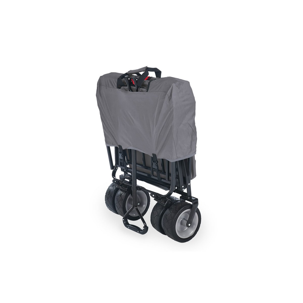 Faltbarer Bollerwagen 'Paxi', grau – inkl. Schiebedach & Tasche