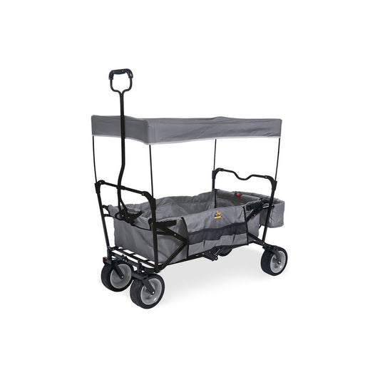 Faltbarer Bollerwagen 'Paxi', grau – inkl. Schiebedach & Tasche