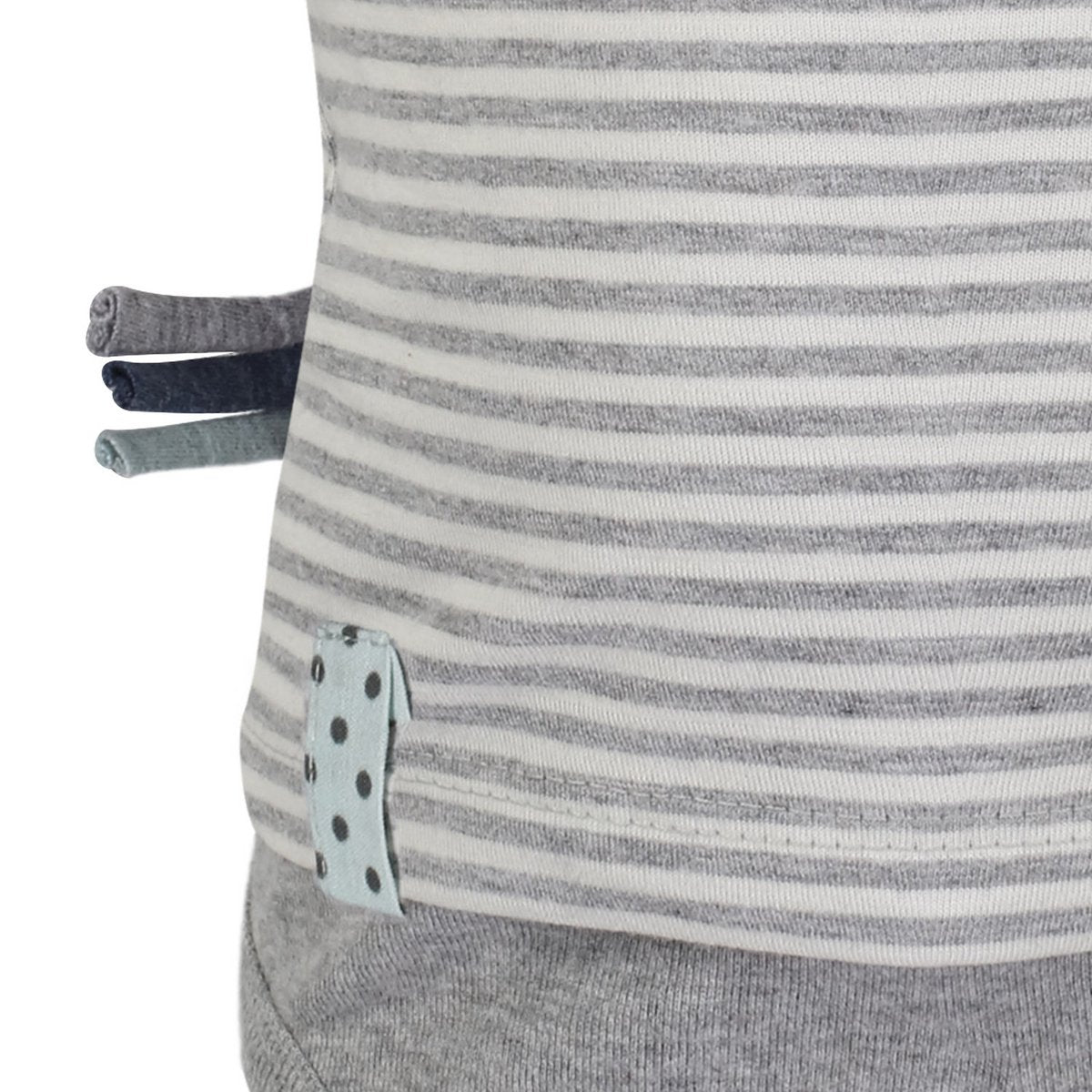 OrganicEra Organic Baby L/S T-Shirt Body, Grey Striped