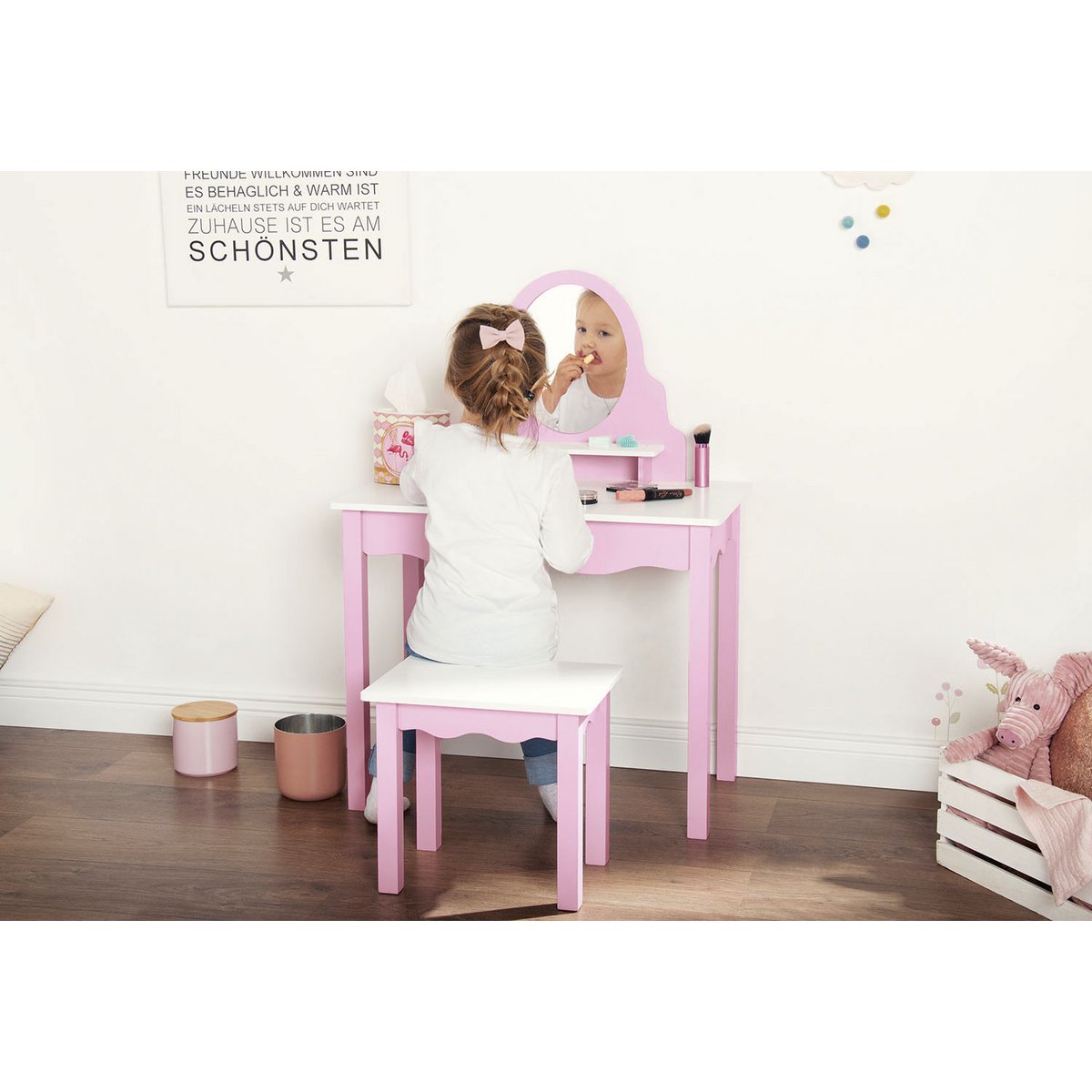 Kinder Schminktisch „Jasmin“ – Stilvoller Spielspaß für kleine Prinzessinnen