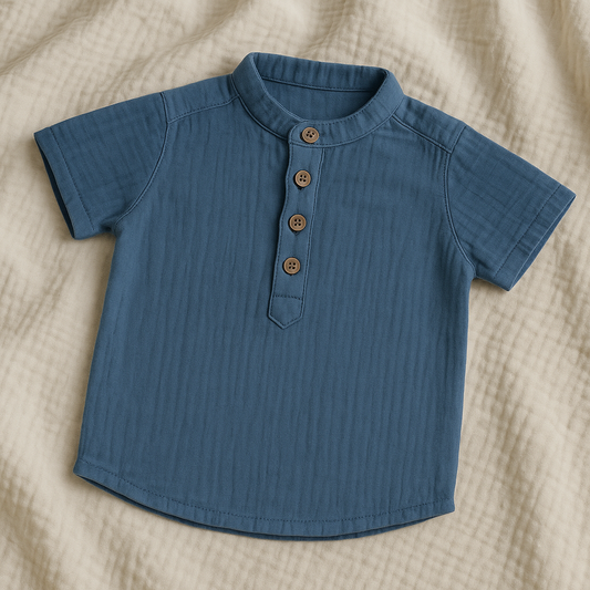 OrganicEra Bio-Musselin-Shirt, Indigo