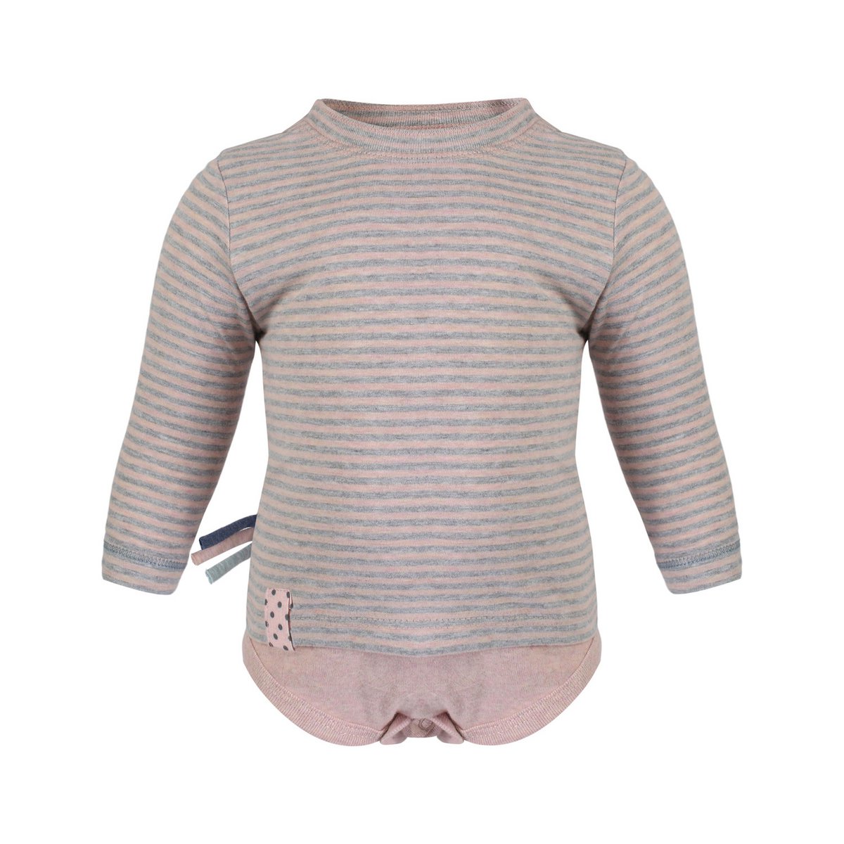 OrganicEra Organic Baby L/S T-Shirt Body, Rose gestreift