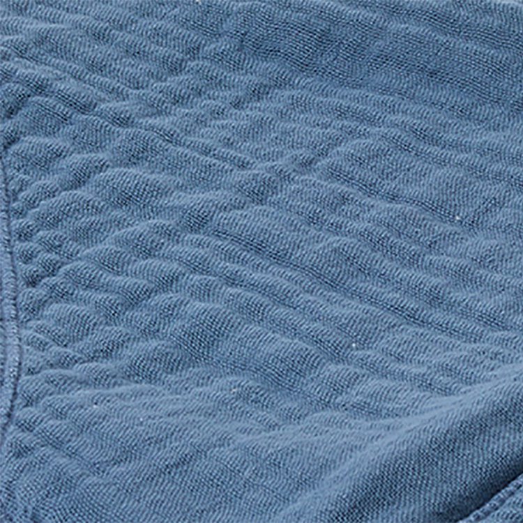 OrganicEra Baby-Kapuzenhandtuch aus Bio-Musselin, Indigo
